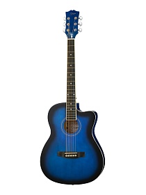 GA-H10-38-BL Акустическая гитара, с вырезом, синяя, Smiger