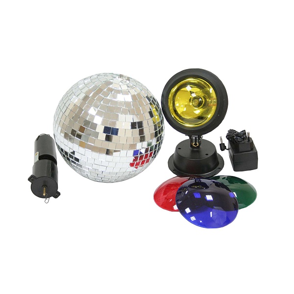 Комплект: зеркальный шар, мотор, светильник SL0152