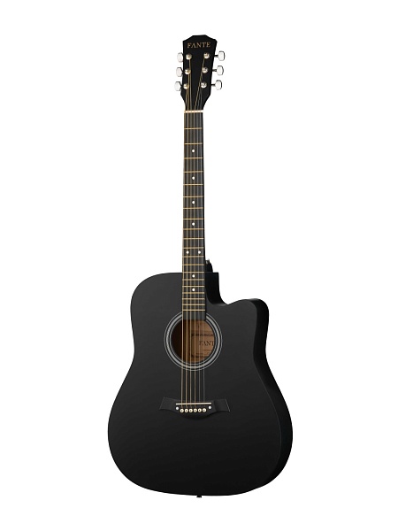 FT-221-BK Акустическая гитара 41", с вырезом, черная, Fante