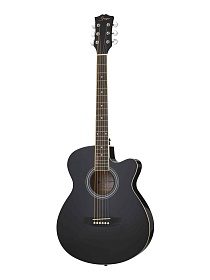 GA-H10-BK Акустическая гитара, с вырезом, черная, Smiger