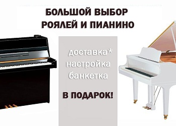 Подарки при покупке акустического рояля или пианино!