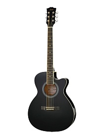 GA-H10-39-BK Акустическая гитара, с вырезом, черная, Smiger