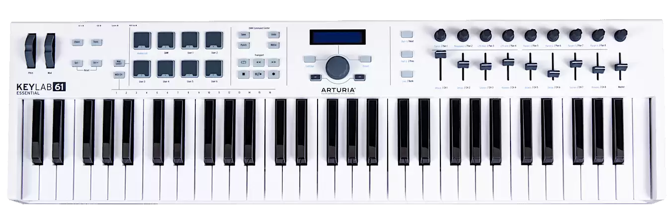 Arturia 61 midi keyboard top